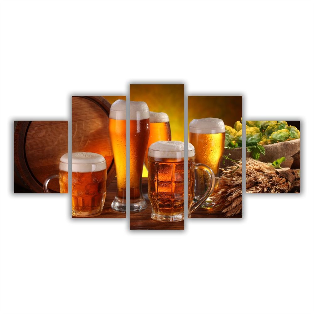 Quadro decorativo Churrasco Bar Copo de Cerveja - Quadros Decorativos para Sala | Display de Festa Infantil