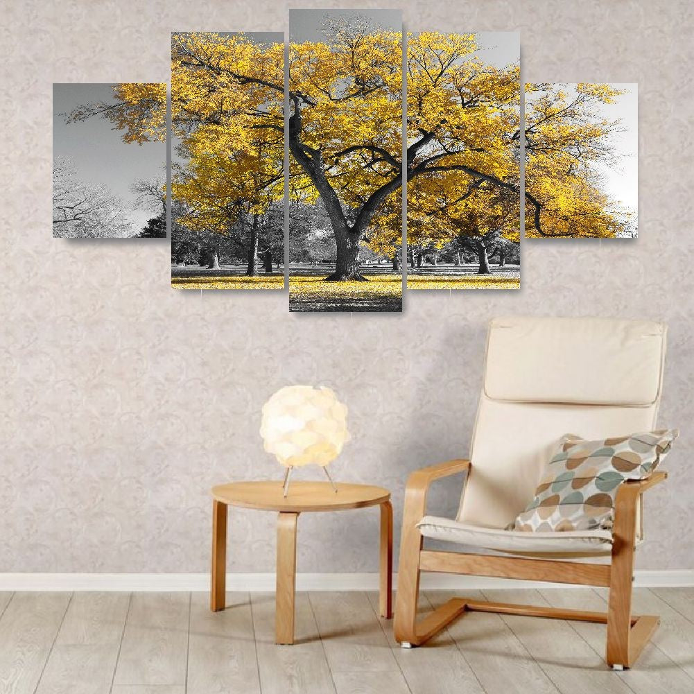 Quadros Decorativos Arvore Vida Botanico Sala Quarto Amarelo - Quadros Decorativos para Sala | Display de Festa Infantil