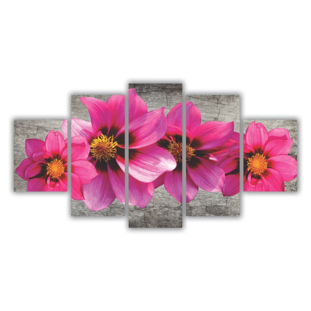 Quadro decoratico Flores Rosa Pink - Quadros Decorativos para Sala | Display de Festa Infantil