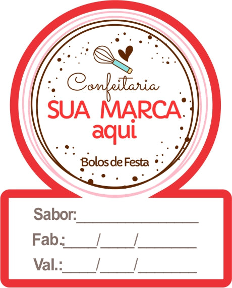 Adesivo Sabor e Validade Personalizado com Sua Logo | Arte