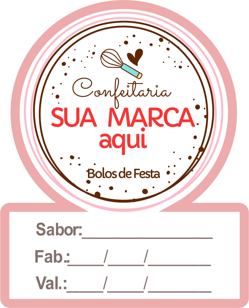 Adesivo Sabor e Validade Personalizado com Sua Logo | Arte